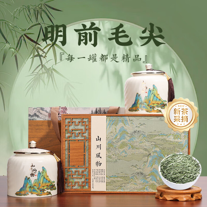 成西湖绿茶信阳毛尖茶250g 明前茶叶春茶礼盒装