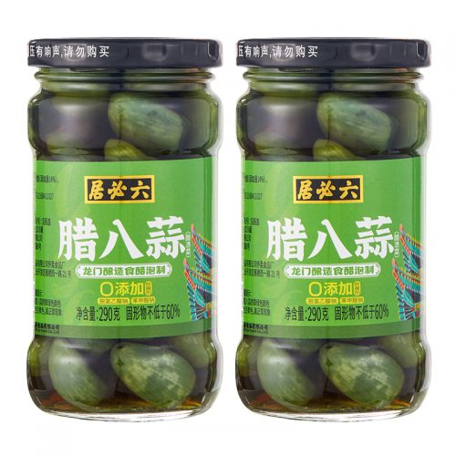 六必居 翡翠腊八蒜 290g*2瓶 赠二八酱48g*1袋