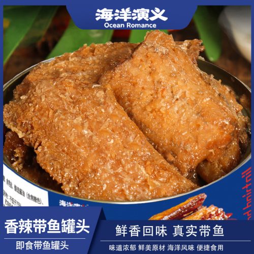 海洋演义 即食红烧带鱼罐头 150g*16罐