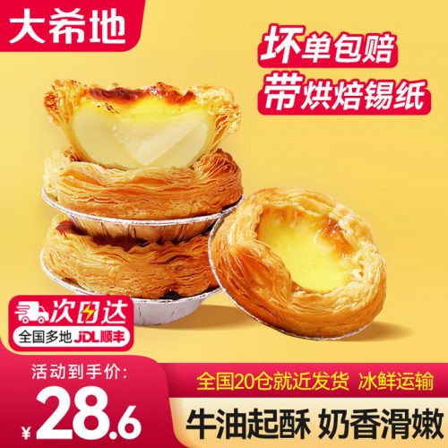 大希地 葡式蛋挞皮液套装 蛋挞套装 蛋挞液500g*2+蛋挞皮600g*1