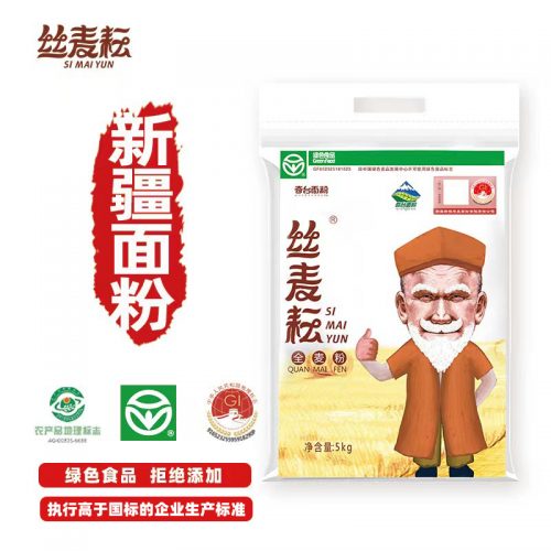奇台 丝麦耘 特制一等新疆中筋粉全麦面粉 5kg