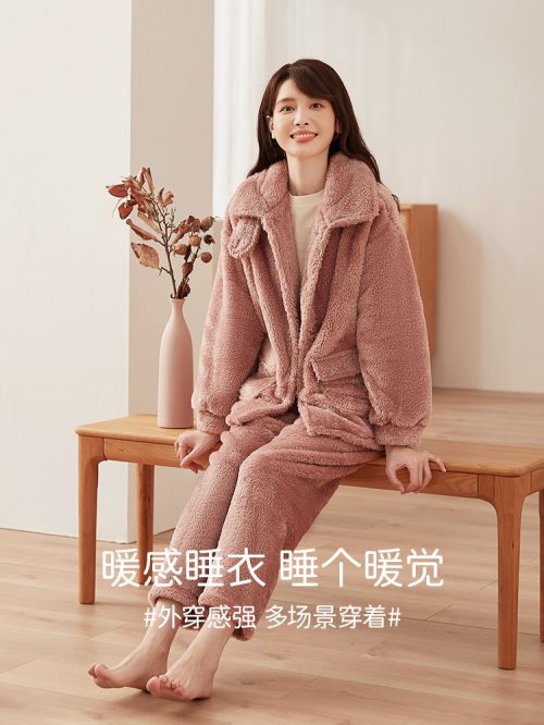顶瓜瓜 加厚长毛绒睡衣家居服套装 秋冬男女款-1 顶瓜瓜 加厚长毛绒睡衣家居服套装 秋冬男女款-1