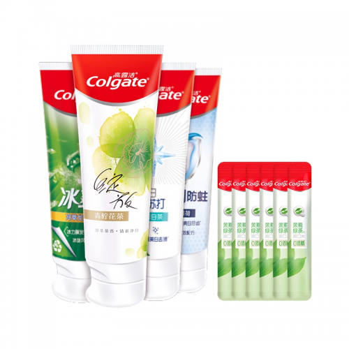 Colgate 高露洁 家庭套装牙膏组合4支装*2件 赠漱口水12支-1 Colgate 高露洁 家庭套装牙膏组合4支装*2件 赠漱口水12支-1