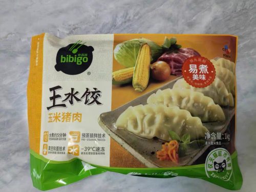 bibigo 必品阁 王水饺 玉米猪肉/白菜猪肉水饺 1200g（48只）*4袋-3