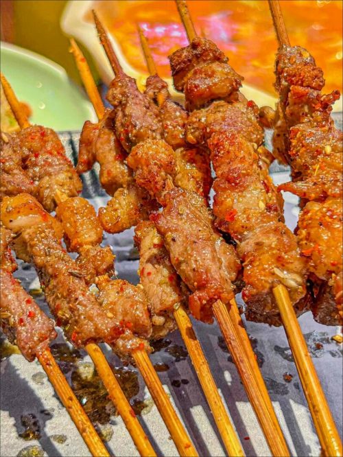 鲜京采 内蒙古 原切羔羊肉串2斤50串-3