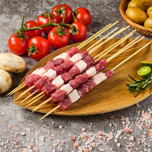 鲜京采 内蒙古 原切羔羊肉串2斤50串