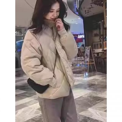 俞兆林 羽绒棉服 2025新款 薄款短款棉衣外套 奶茶色 S 建议80-95斤