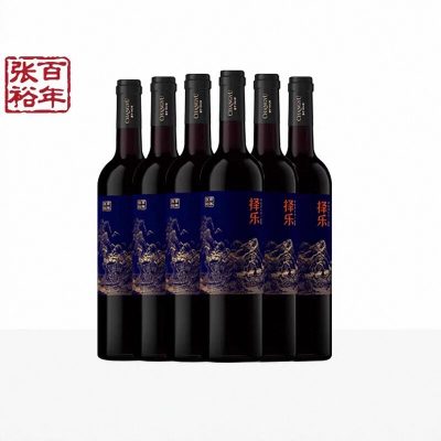 张裕 裕园/择乐 赤霞珠半甜型红葡萄酒750ml*2瓶 送礼袋