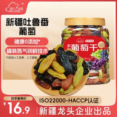 新边界 葡萄干500g 红提子果干 罐装绿葡萄干