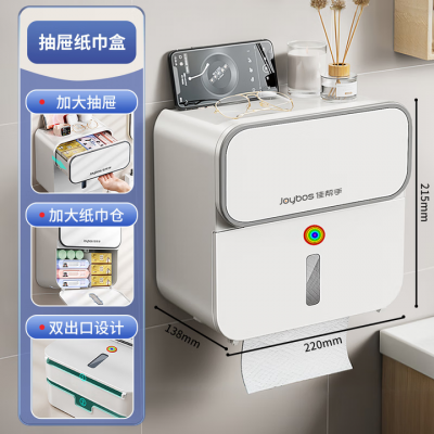 佳帮手 卫生间纸巾盒 免打孔厕所纸巾盒 SNH-NYP-N1