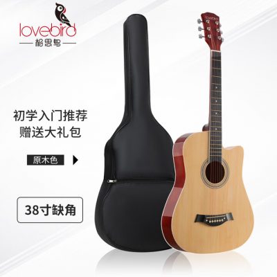 相思鸟 民谣吉他 38寸 亮光原木色 XS2330