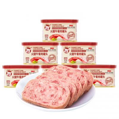 小猪呵呵 火腿午餐肉罐头 90%猪肉 198g*6盒